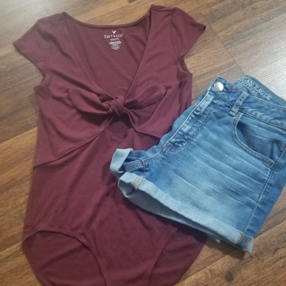 American eagle soft & sexy crepe body suit